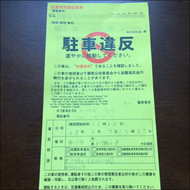 駐車違反の罰金と点数 警察に出頭しなければ減点なし は本当だった